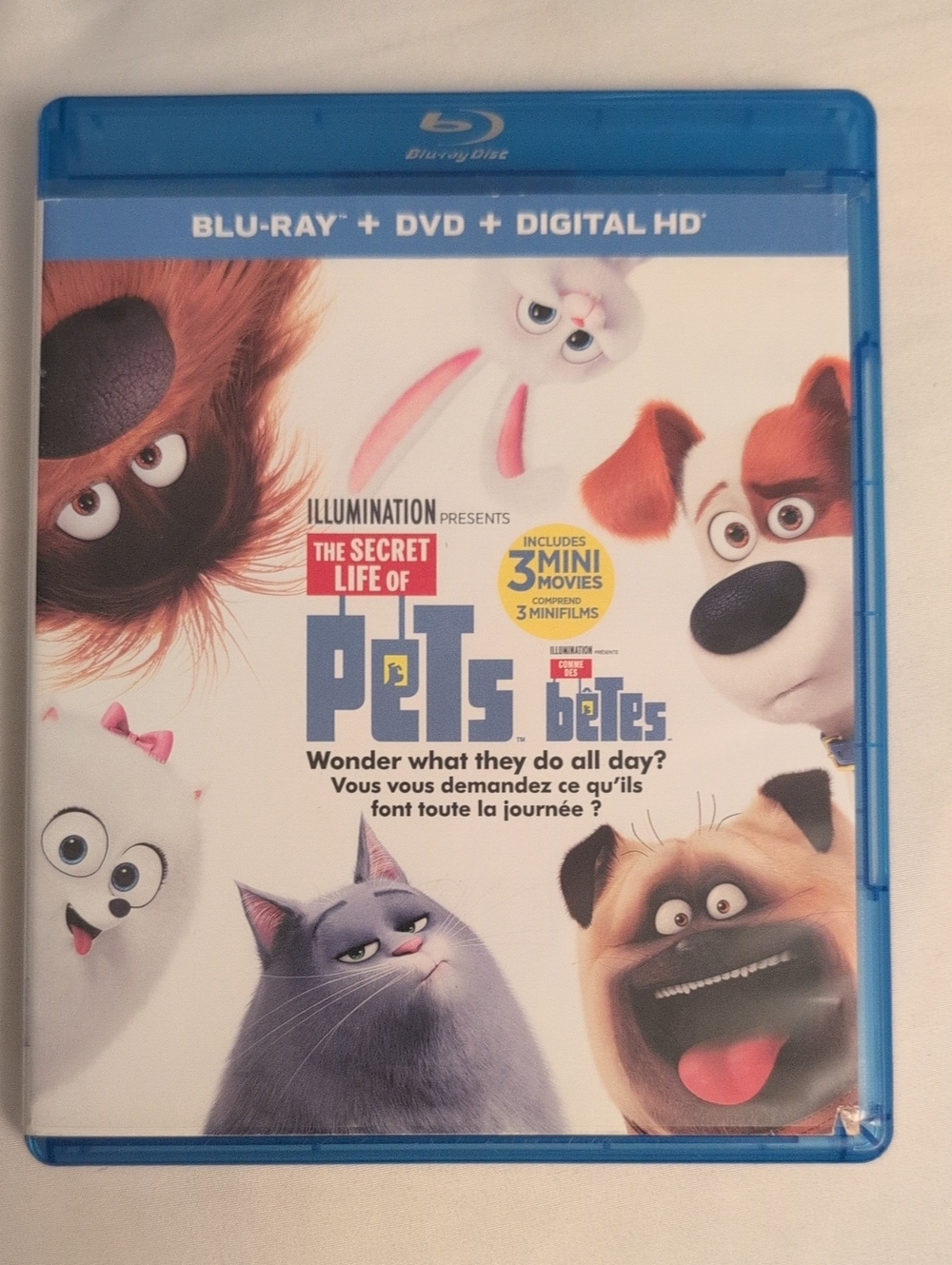 The Secret Life of Pets Blu-Ray + DVD Combo Pack Bilingual